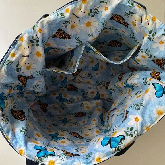 SOLD 🛍️ Large handmade denim tote bag - Picture 4 of 8